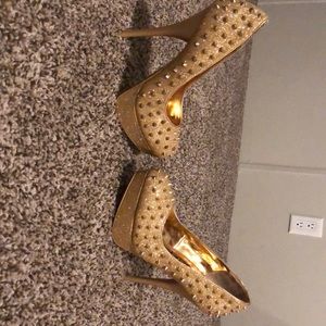 Gold heels!